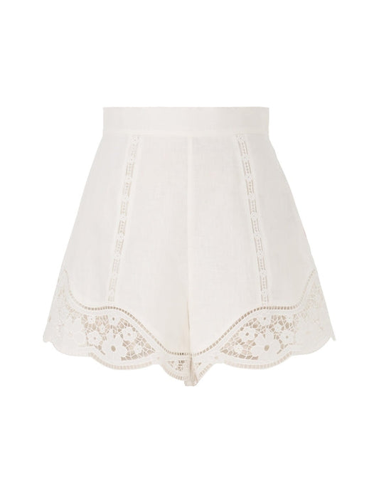 August Broderie Shorts