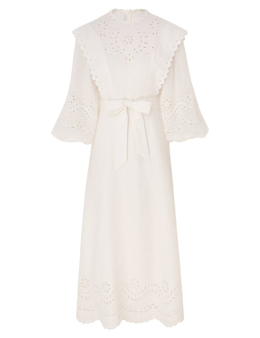 Junie Embroidered Midi Dress
